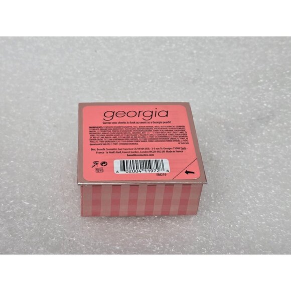 Benefit Georgia Soft Peachy Blush Powder Compact with Brush 0.28 Oz - Picture 4 of 4